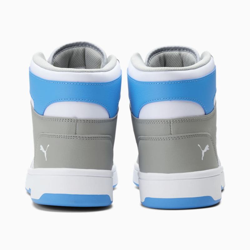 Puma | Men's Rebound LayUp Sneakers - High Rise-White-Ocean Dive