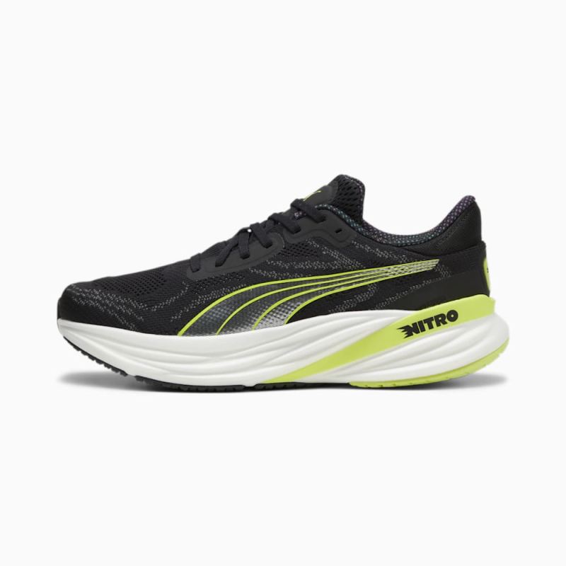 Puma | Men's Magnify NITRO 2 Running Shoes - Black-Lime Pow