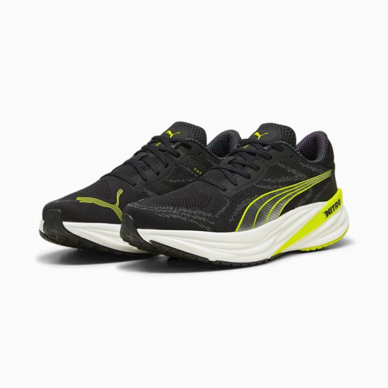 Puma | Men's Magnify NITRO 2 Running Shoes - Black-Lime Pow