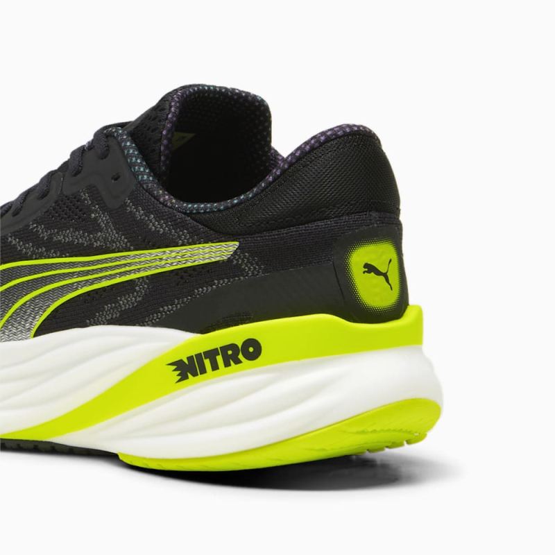 Puma | Men's Magnify NITRO 2 Running Shoes - Black-Lime Pow