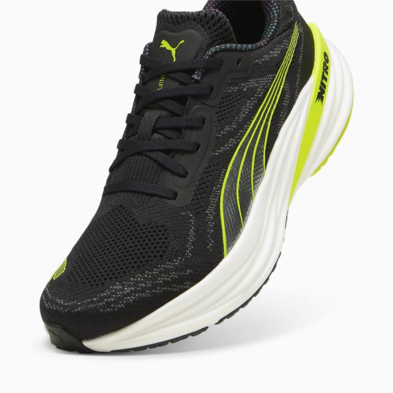 Puma | Men's Magnify NITRO 2 Running Shoes - Black-Lime Pow