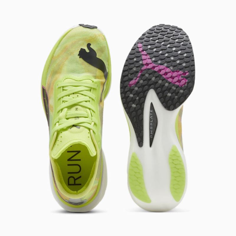 Puma | Women's Deviate NITRO Elite 2 Running Shoes - Lime Pow-Poison Pink-Black