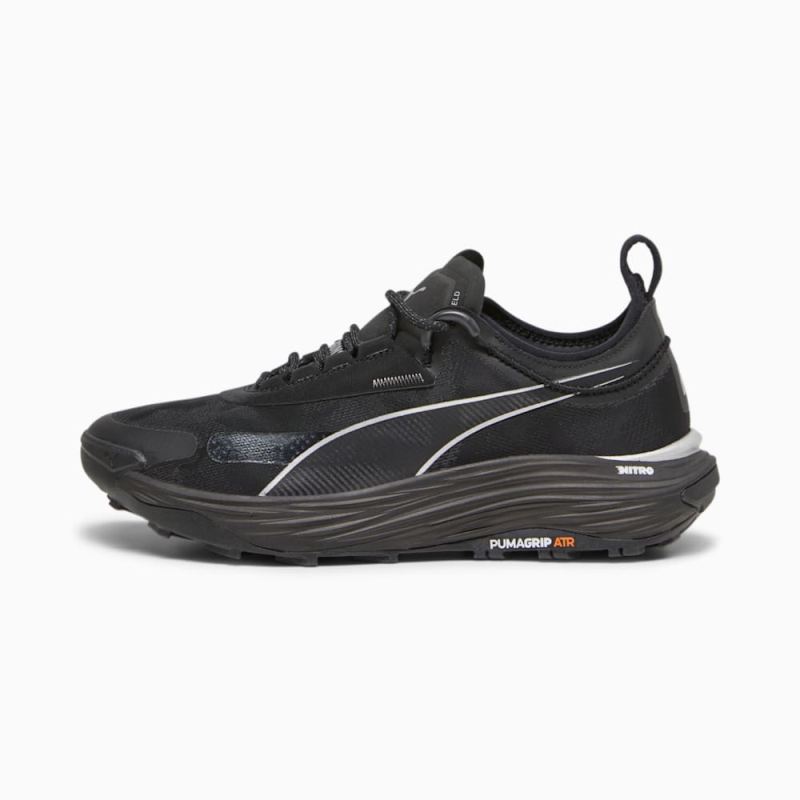 Puma | Men's SEASONS Voyage NITRO 3 Running Shoes - Black-Dark Coal - Click Image to Close