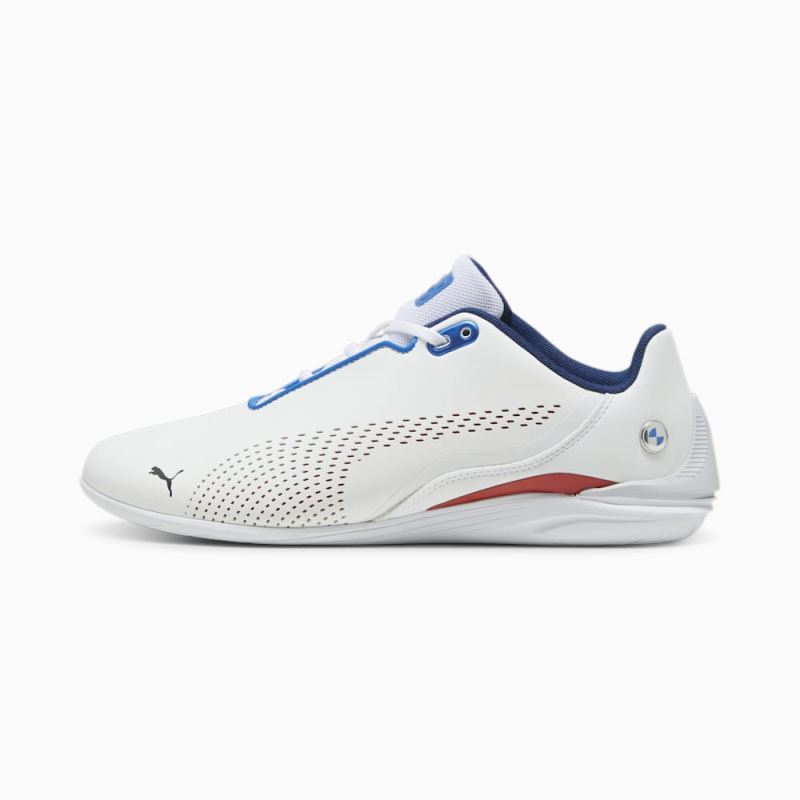 Puma | Men's BMW M Motorsport Drift Cat Decima Motorsport Shoes - White-Pro Blue-Pop Red - Click Image to Close