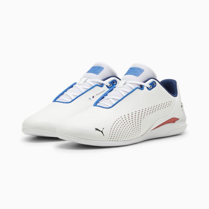 Puma | Men's BMW M Motorsport Drift Cat Decima Motorsport Shoes - White-Pro Blue-Pop Red