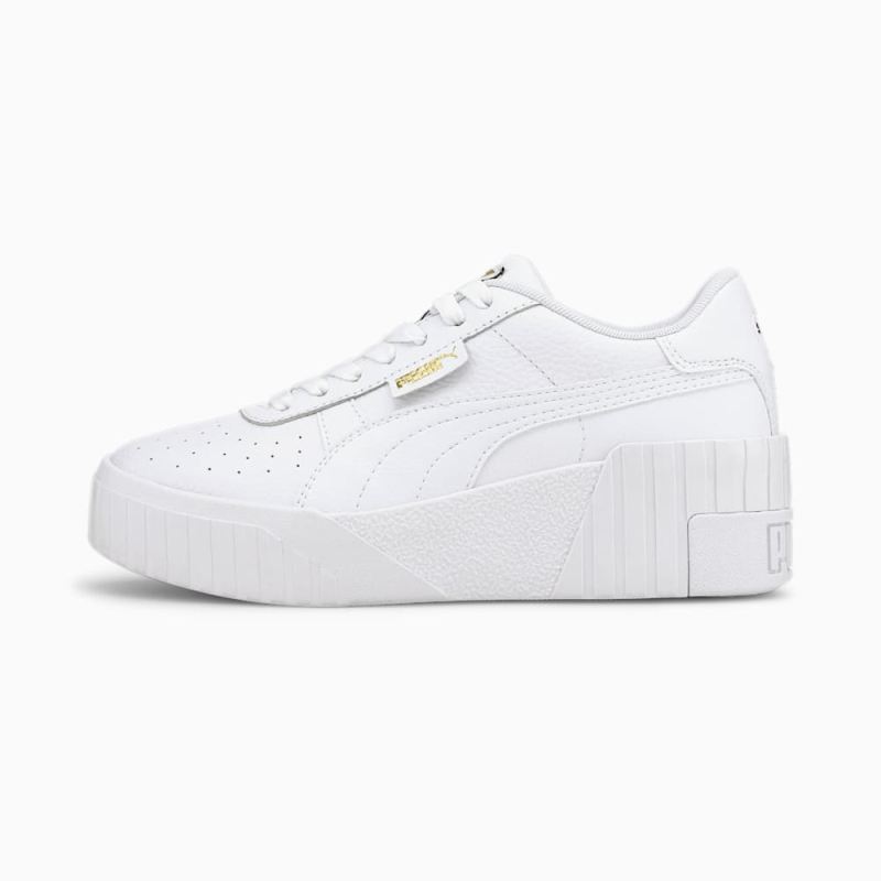 Puma | Women's Cali Wedge Sneakers - White-White