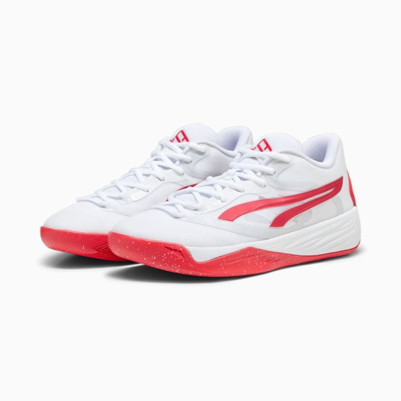 Puma | Women's STEWIE x TEAM Stewie 2 Basketball Shoes - White-For All Time Red