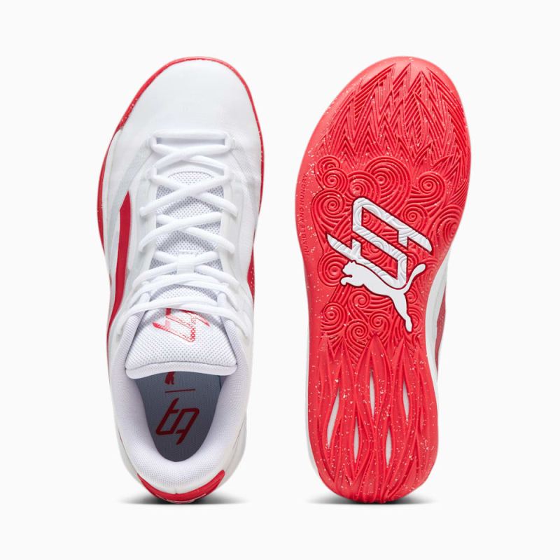 Puma | Women's STEWIE x TEAM Stewie 2 Basketball Shoes - White-For All Time Red