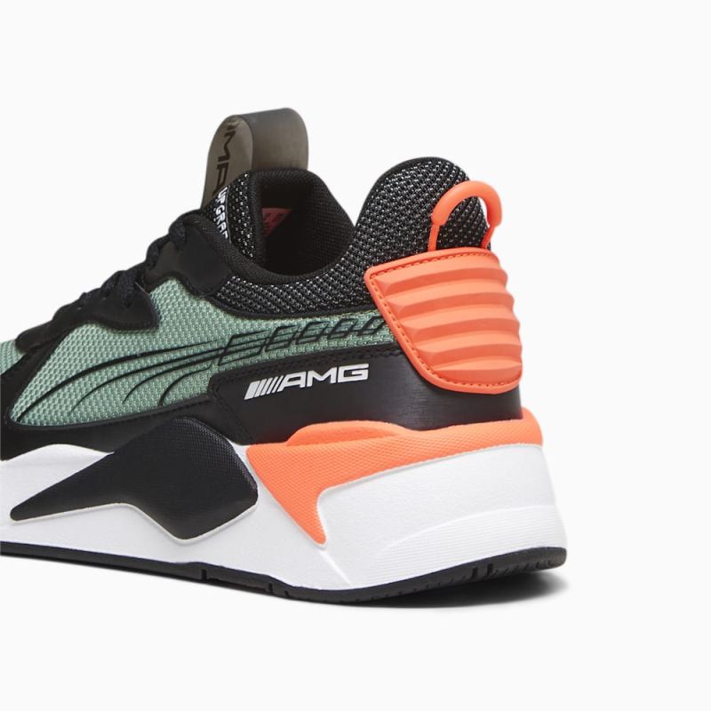 Puma | Men's Mercedes AMG-Petronas F1 RS-X Motorsport Shoes - Black-Dusty Green-Neon Sun