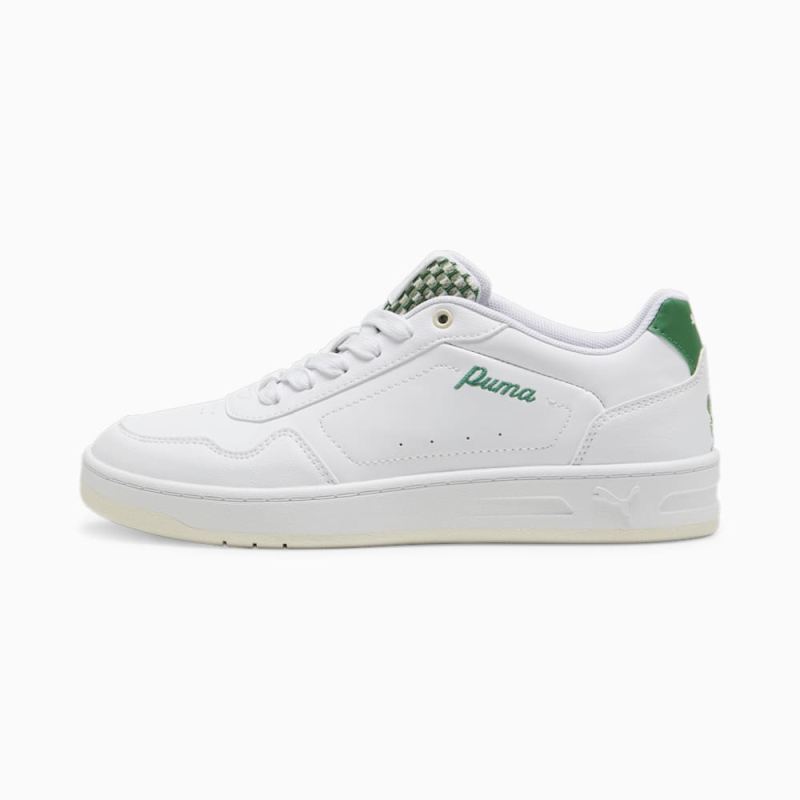 Puma | Women's Court Classy Blossom Sneakers - White-Archive Green - Click Image to Close