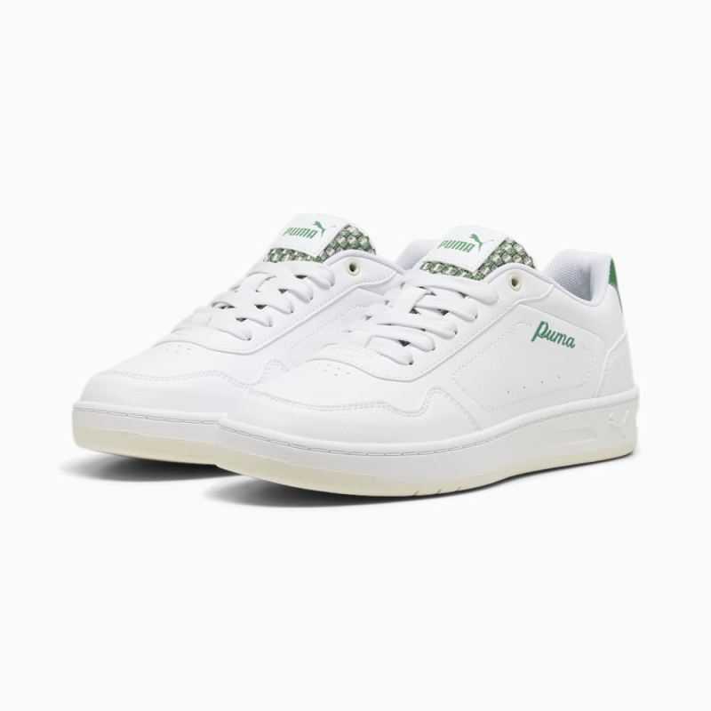 Puma | Women's Court Classy Blossom Sneakers - White-Archive Green