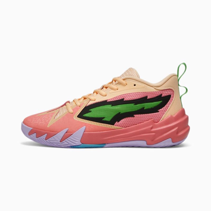 Puma | Men's Scoot Zeros Georgia Peach Basketball Shoes - Passionfruit-Green-Peach Fizz