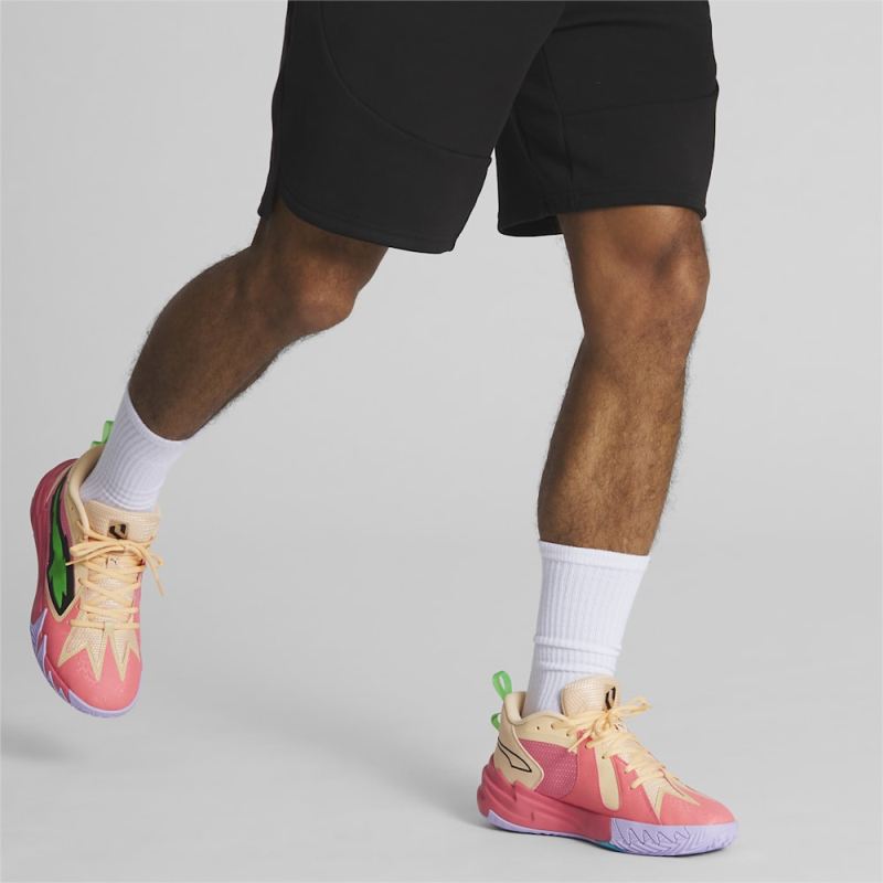 Puma | Men's Scoot Zeros Georgia Peach Basketball Shoes - Passionfruit-Green-Peach Fizz