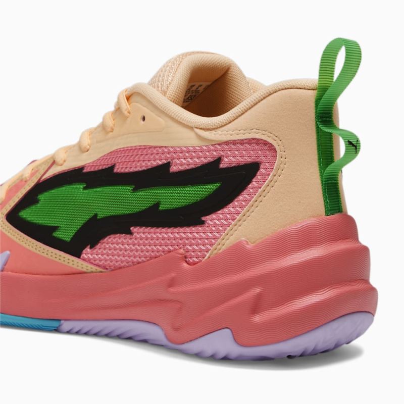 Puma | Men's Scoot Zeros Georgia Peach Basketball Shoes - Passionfruit-Green-Peach Fizz