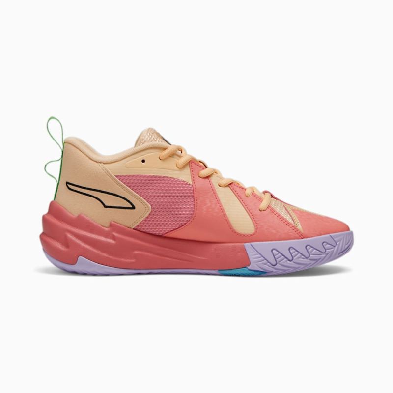 Puma | Men's Scoot Zeros Georgia Peach Basketball Shoes - Passionfruit-Green-Peach Fizz