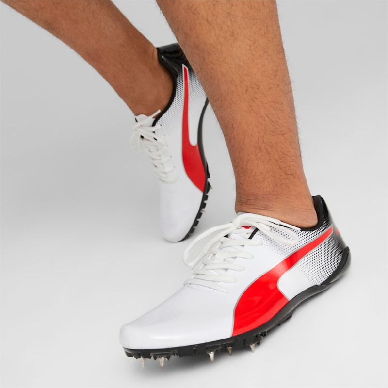 Puma | Men's evoSPEED Prep Sprint 3 Track Spikes - White-Black-Red