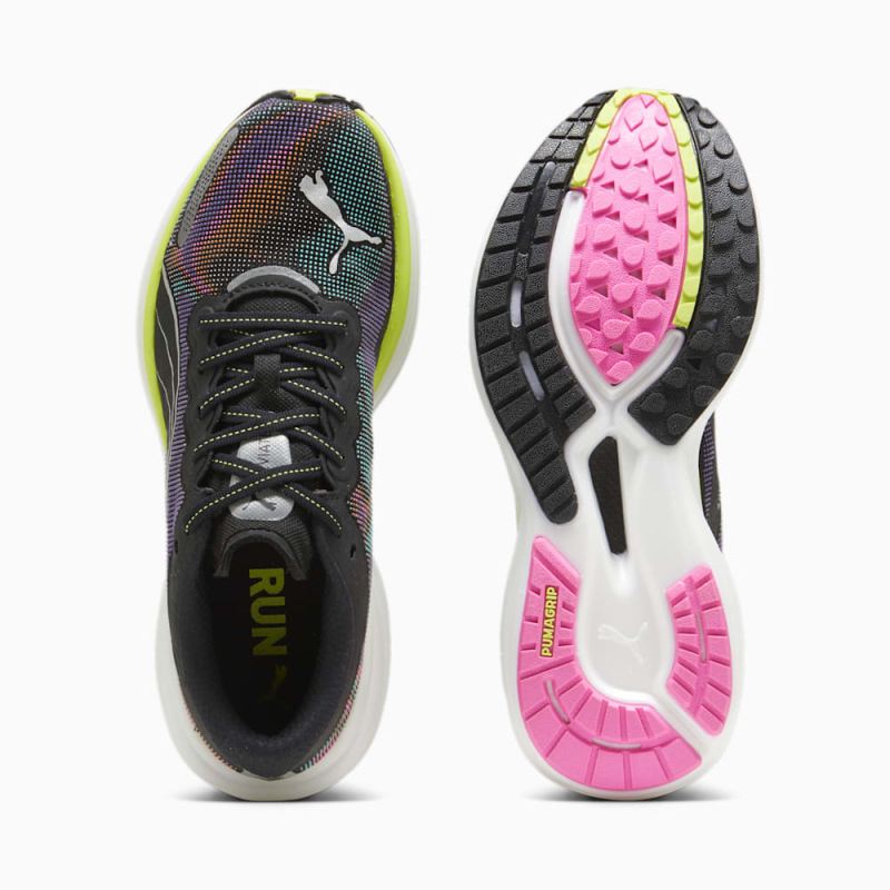 Puma | Women's Deviate NITRO 2 Running Shoes - Black-Lime Pow-Poison Pink