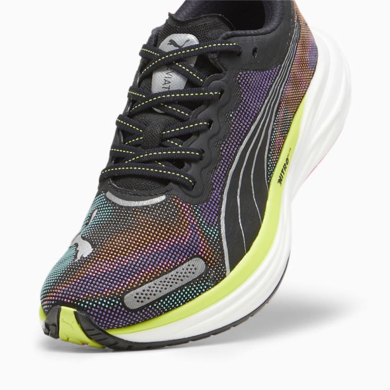 Puma | Women's Deviate NITRO 2 Running Shoes - Black-Lime Pow-Poison Pink