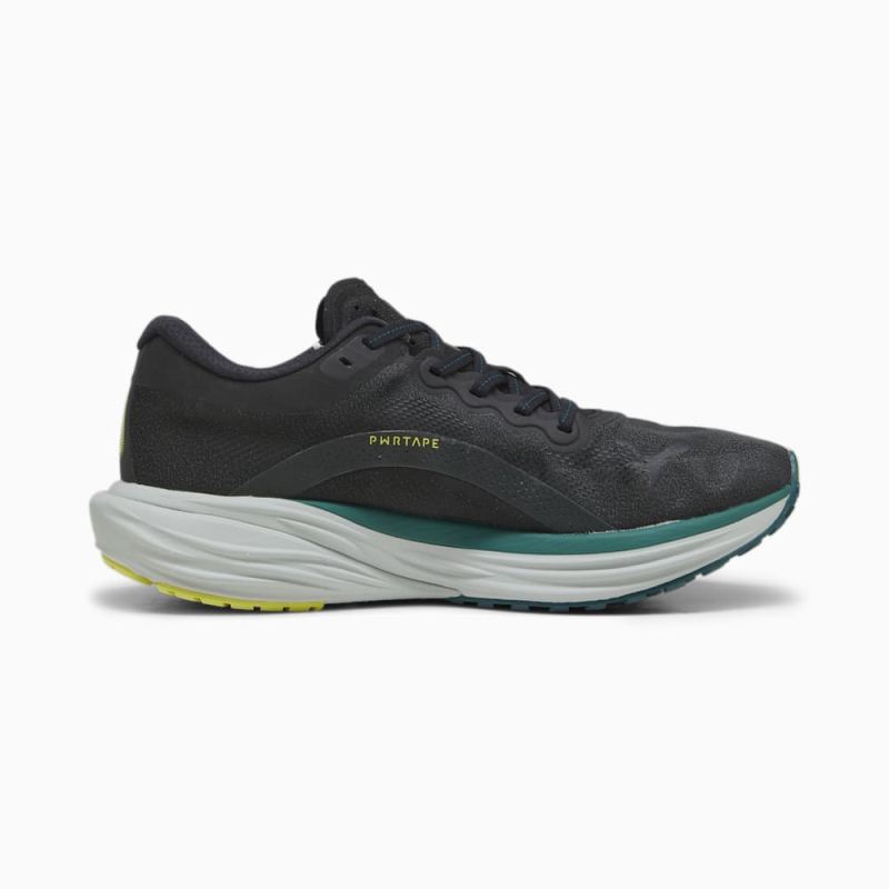 Puma | Men's Deviate NITRO 2 WTRepel Running Shoes - Black-Yellow Burst-Malachite