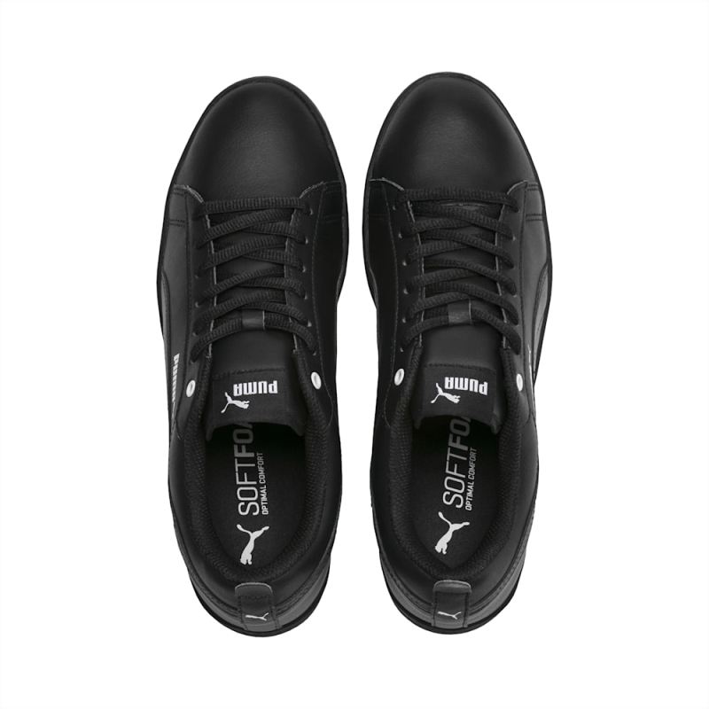 Puma | Women's Smash v2 Leather Sneakers - Black-Black