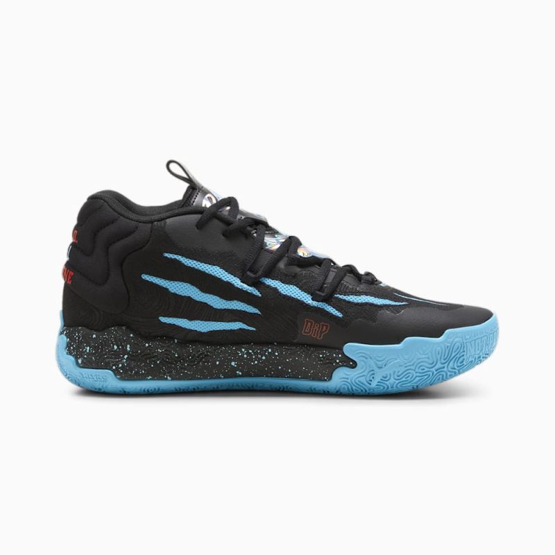 Puma | Men's x LAMELO BALL MB.03 Blue Hive Basketball Shoes - Black-Bright Aqua