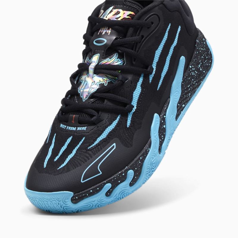 Puma | Men's x LAMELO BALL MB.03 Blue Hive Basketball Shoes - Black-Bright Aqua