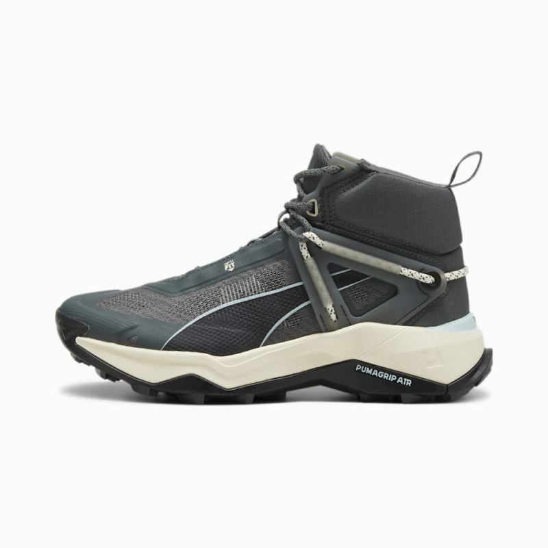 Puma | Women's Explore NITRO Mid Hiking Shoes - Mineral Gray-Turquoise Surf-Sugared Almond