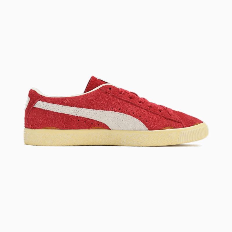 Puma | Men's Suede VTG Neverworn III Sneakers - Warm White-Club Red