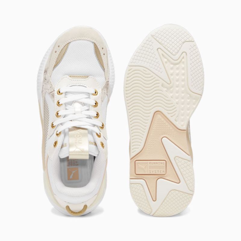 Puma | Women's RS-X Glimmer Sneakers - White-Gold-Warm White