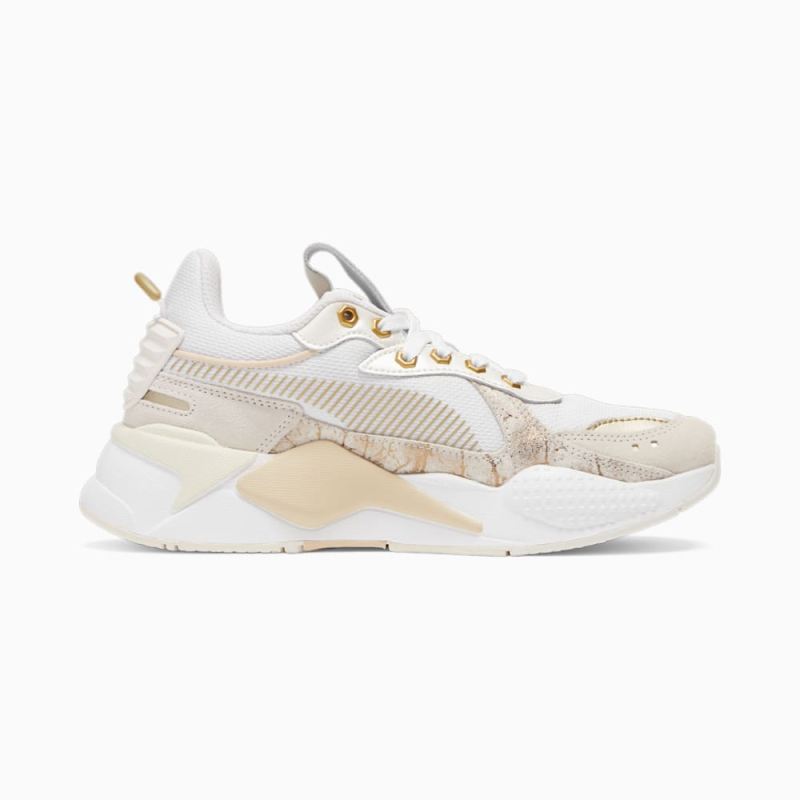 Puma | Women's RS-X Glimmer Sneakers - White-Gold-Warm White