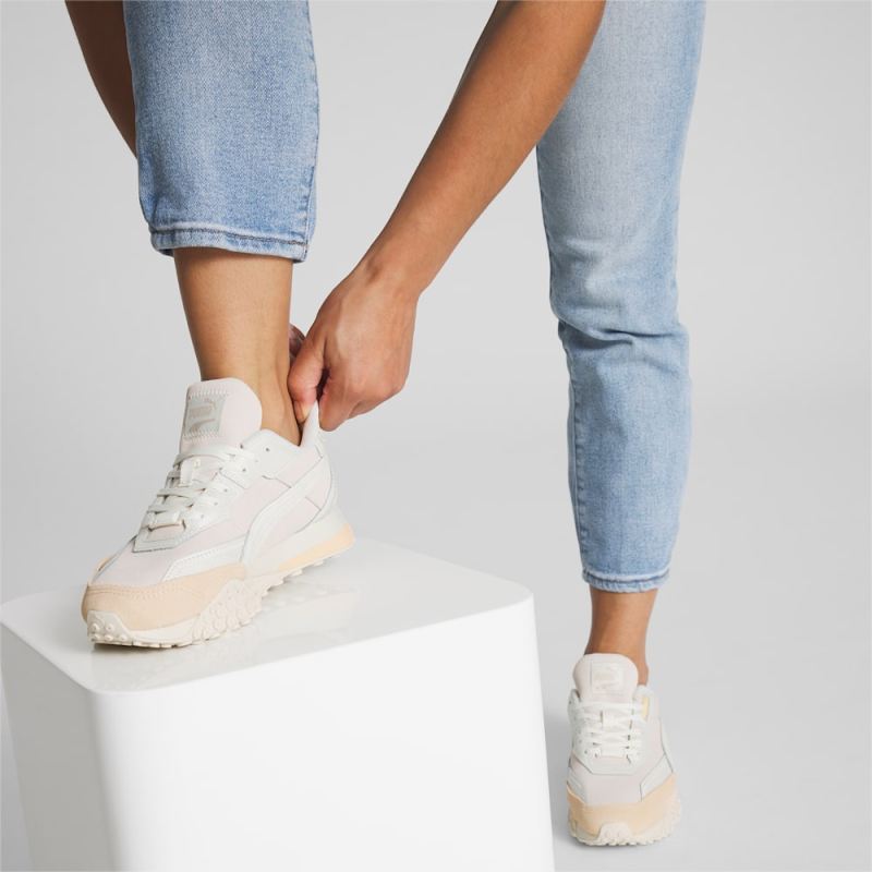 Puma | Women's Blacktop Rider Glimmer Sneakers - Frosted Ivory-Warm White-Cashew