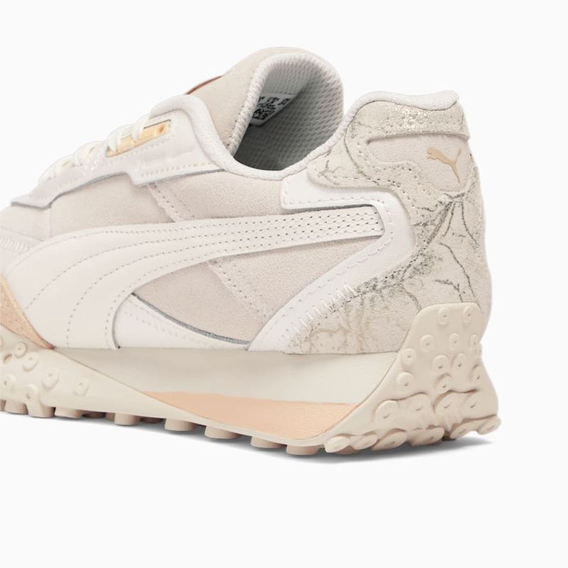 Puma | Women's Blacktop Rider Glimmer Sneakers - Frosted Ivory-Warm White-Cashew