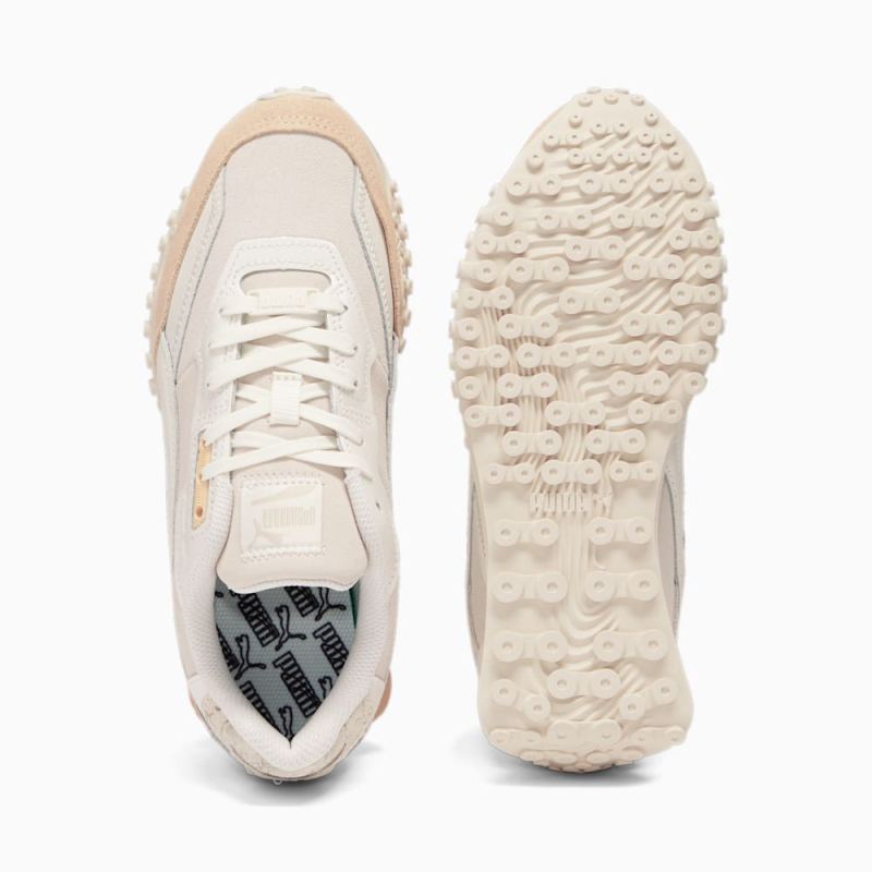 Puma | Women's Blacktop Rider Glimmer Sneakers - Frosted Ivory-Warm White-Cashew