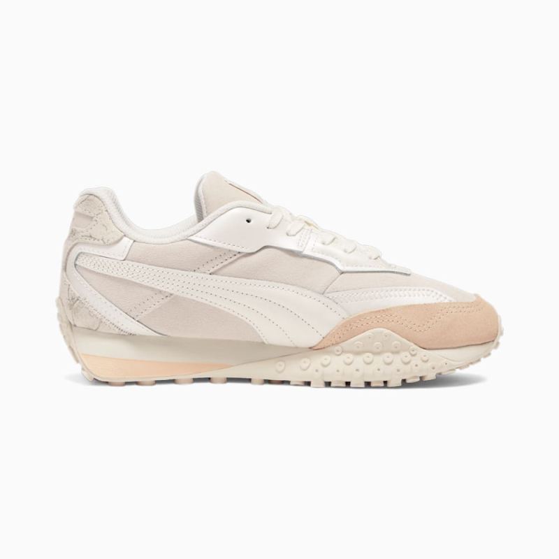 Puma | Women's Blacktop Rider Glimmer Sneakers - Frosted Ivory-Warm White-Cashew