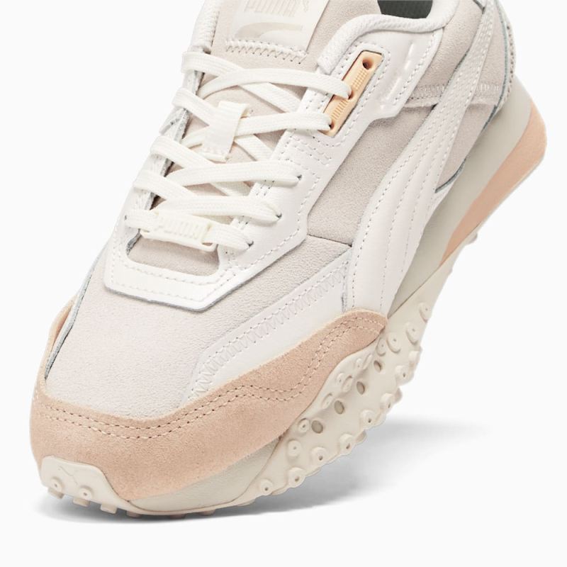 Puma | Women's Blacktop Rider Glimmer Sneakers - Frosted Ivory-Warm White-Cashew