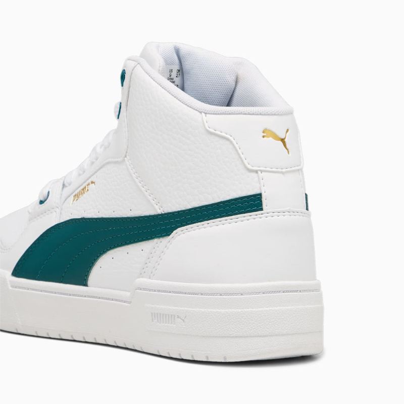 Puma | Men's CA Pro Mid Sneakers - White-Malachite