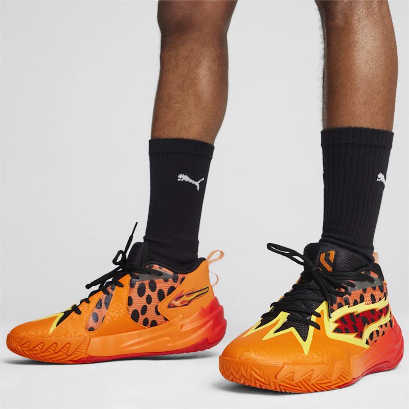 Puma | Men's HOOPS x CHEETOS Scoot Zeros Basketball Shoes - For All Time Red-Rickie Orange-Yellow Blaze-Black