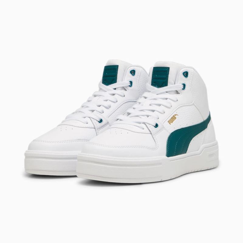 Puma | Men's CA Pro Mid Sneakers - White-Malachite