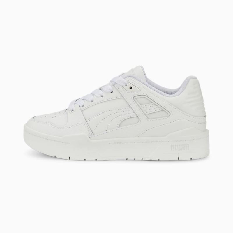 Puma | Boys Slipstream Leather Sneakers Big Kids - White-White - Click Image to Close