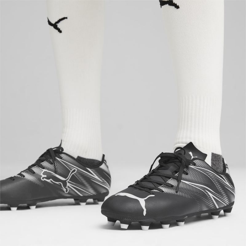 Puma | Men's ATTACANTO FG/AG Soccer Cleats - Black-Silver Mist