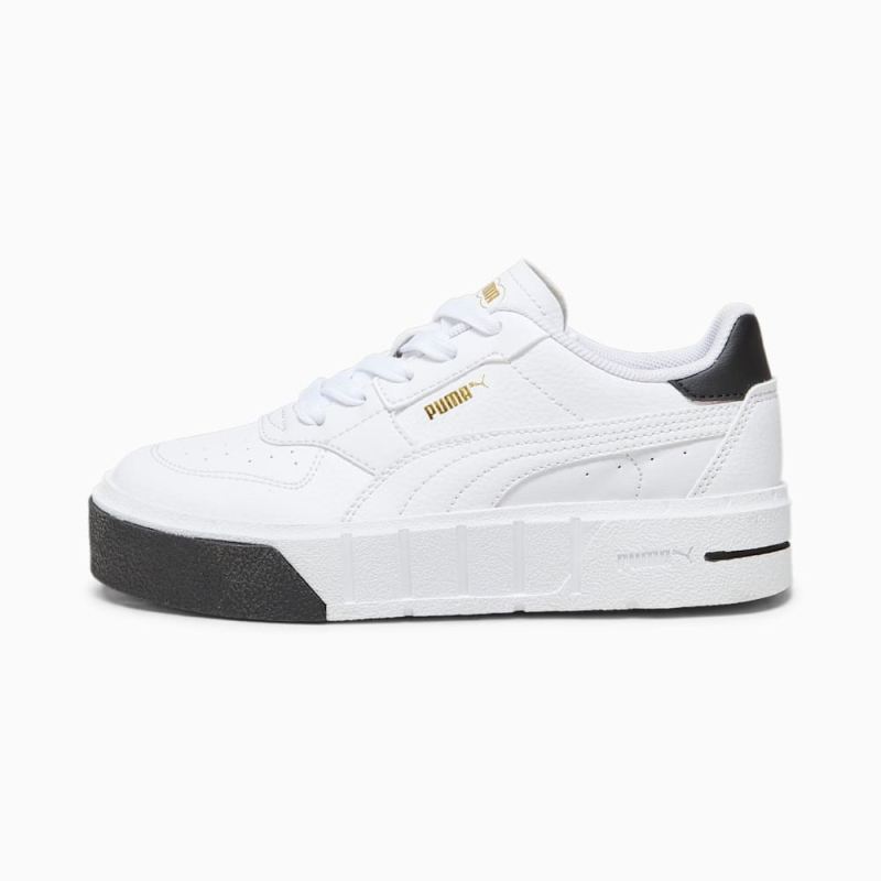 Puma | Girls Puma | Girls Cali Court Little Kids Leather Sneakers - White-Black