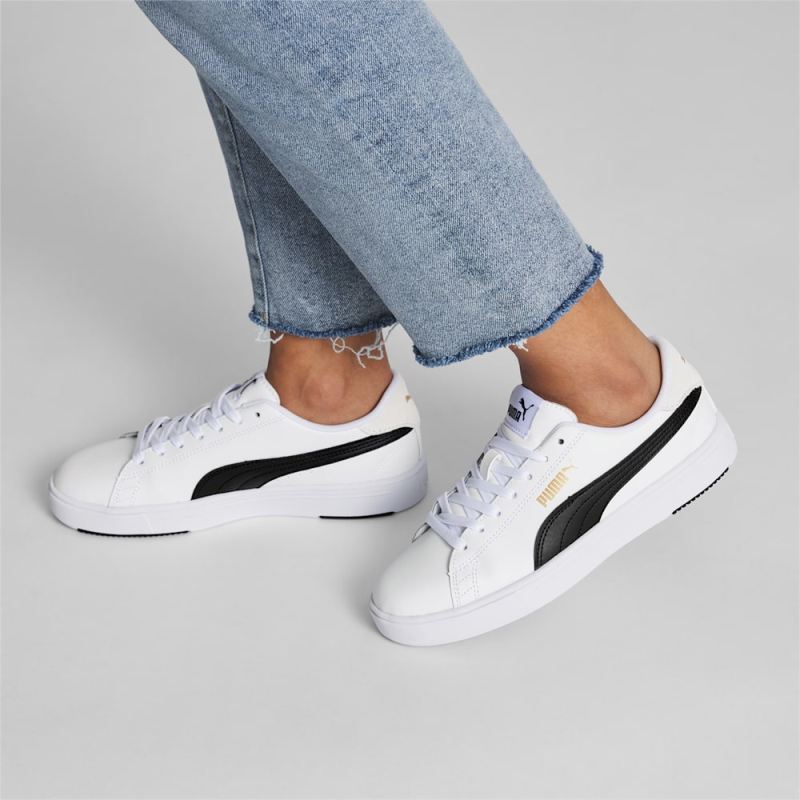 Puma | Women's Serve Pro Lite Sneakers - White-Black-Team Gold