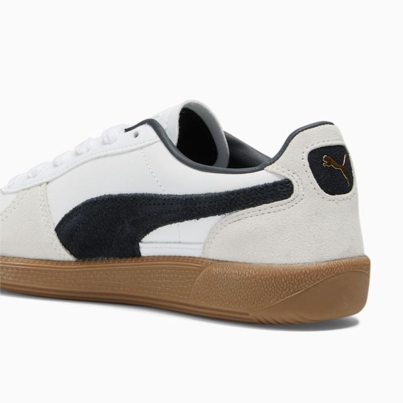 Puma | Women's Palermo Leather Sneakers - White-Vapor Gray-Gum