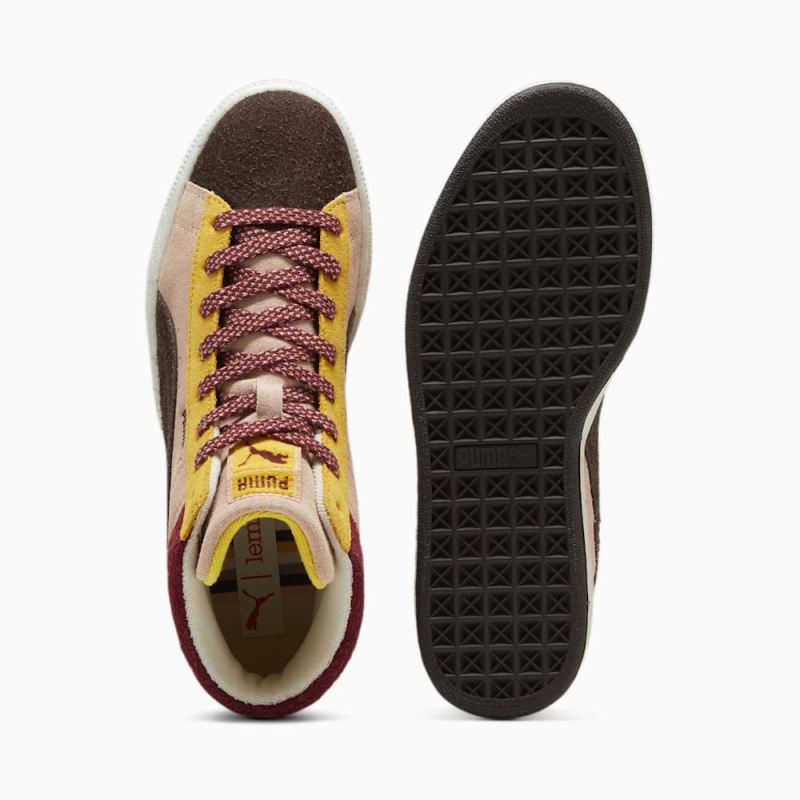 Puma | Women's x lemlem Suede Sneakers - Dark Chocolate-Dark Chocolate-Rose Quartz