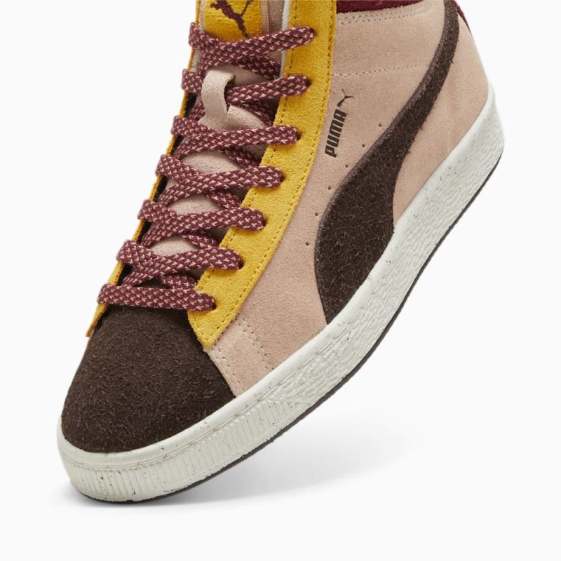 Puma | Women's x lemlem Suede Sneakers - Dark Chocolate-Dark Chocolate-Rose Quartz