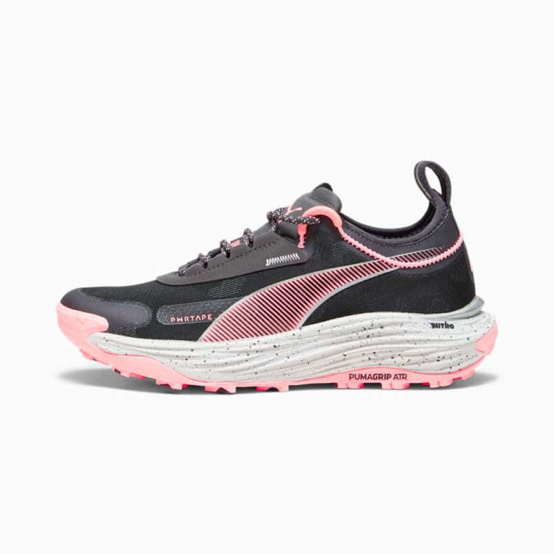 Puma | Women's SEASONS Voyage NITRO 3 Running Shoes - Cool Dark Gray-Koral Ice