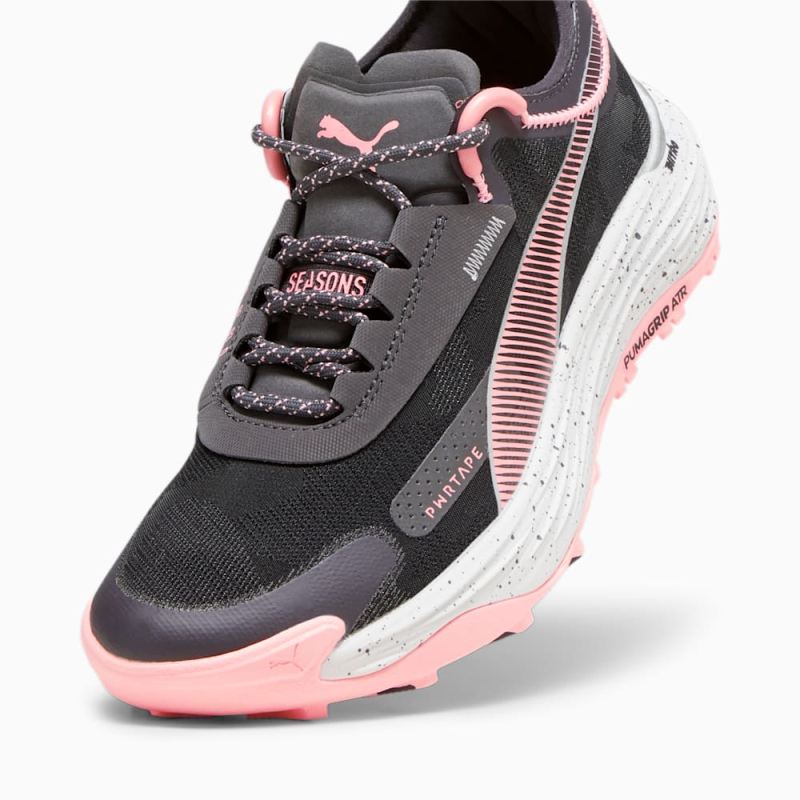 Puma | Women's SEASONS Voyage NITRO 3 Running Shoes - Cool Dark Gray-Koral Ice