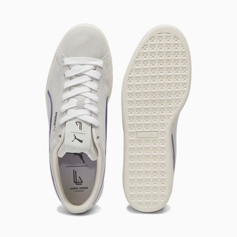 Puma | Men's x LAUREN LONDON Suede Sneakers - White-White