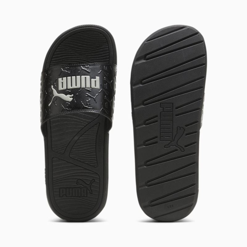 Puma | Men's Cool Cat 2.0 Superlogo Sandals - Black-Smokey Gray