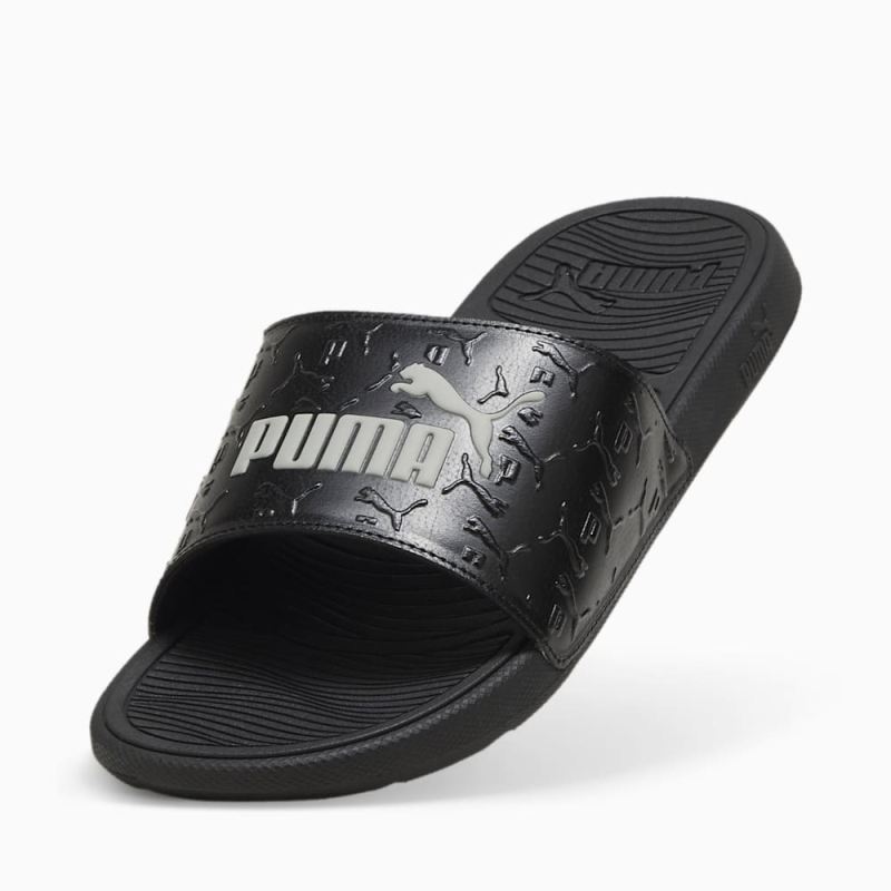 Puma | Men's Cool Cat 2.0 Superlogo Sandals - Black-Smokey Gray